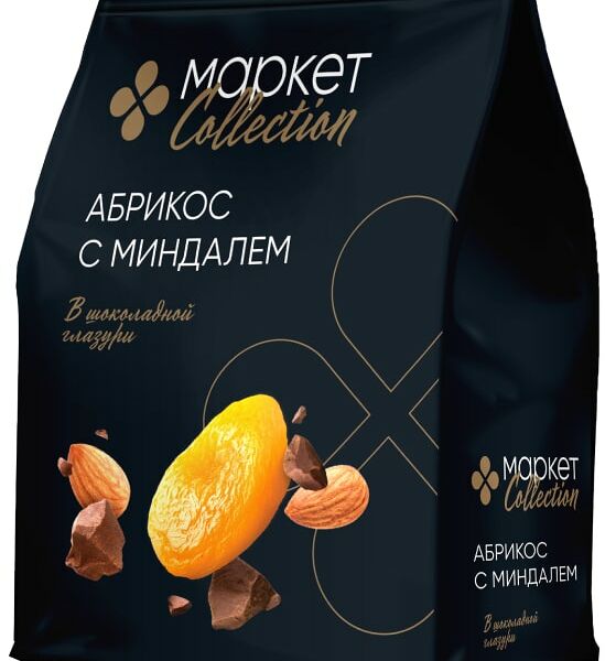 Абрикос Маркет Collection в шоколадной глазури с миндалем 180г