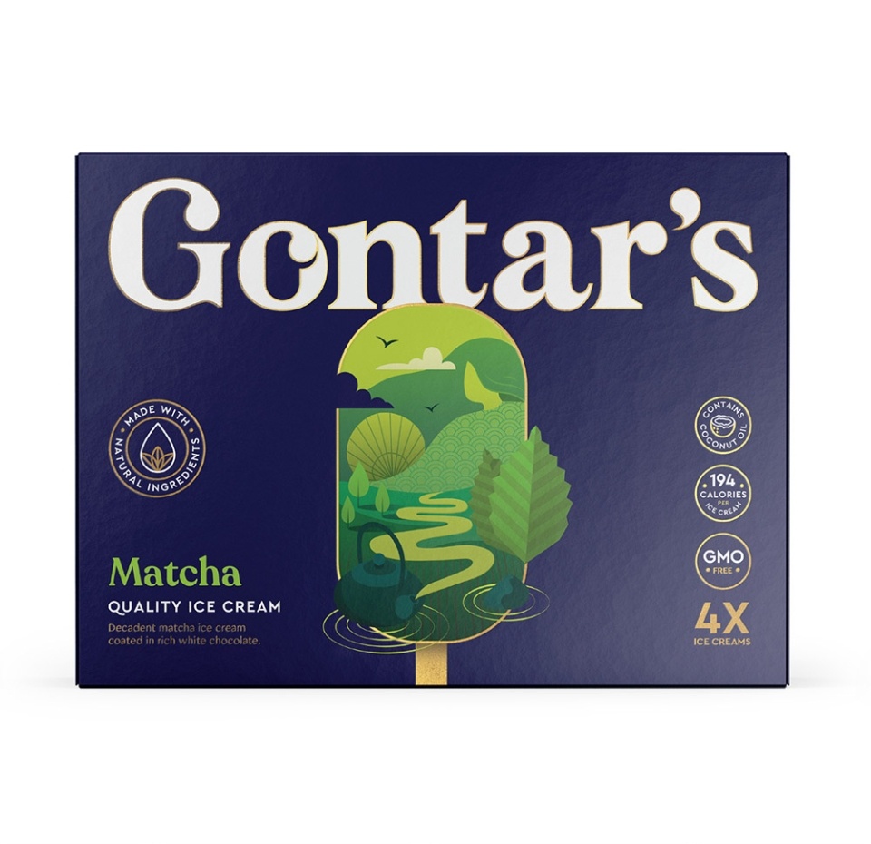 

Мороженое «Матча» в глазури, Gontar's, 4 шт х 83 г