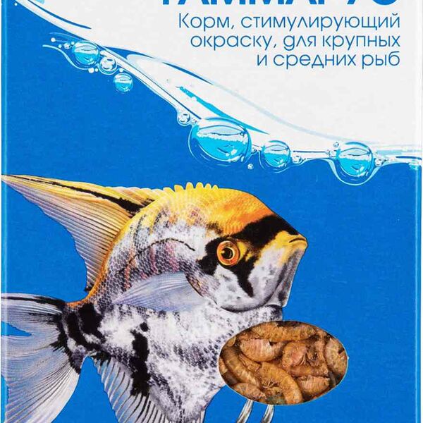 Корм для крупных и средних рыб Зоомир Гаммарус стимулирующий окраску