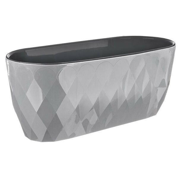 Горшок для цветов Лаурель с дренажной вставкой, 15 см, 5 л, серый