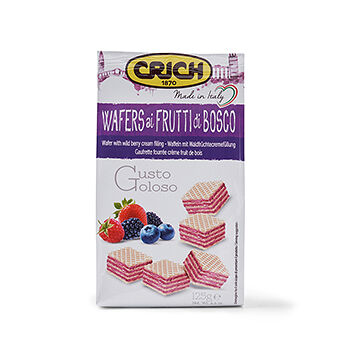 Вафли Crich Wafers with forest fruits filling с ягодно-кремовой начинкой 125г, Италия