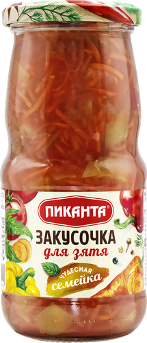 

Закуска овощная Пиканта Закусочка для зятя 460 г