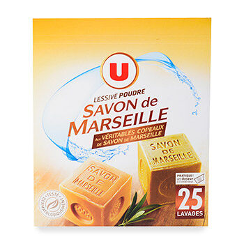 Стиральный порошок с марсельским мылом, Sistem U, 25 циклов, Франция