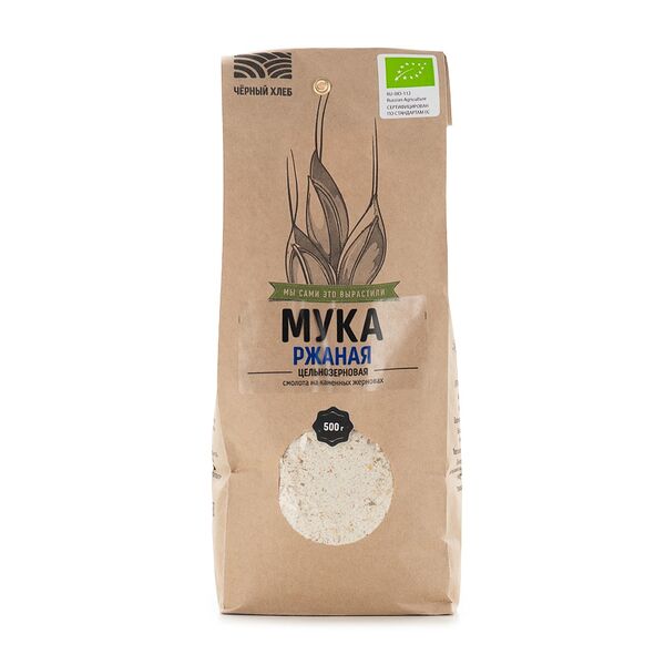 Мука ржаная цельнозерновая БИО от Павла Абрамова, «Чёрный хлеб»