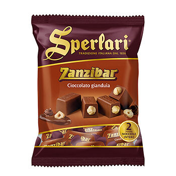 Ассорти конфет Sperlari с начинкой пралине с фундуком, покрытые молочным и темным шоколадом 117г, Италия