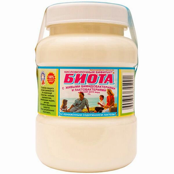 Бифилакт Биота с пониженным содержанием лактозы 1%, 450 мл