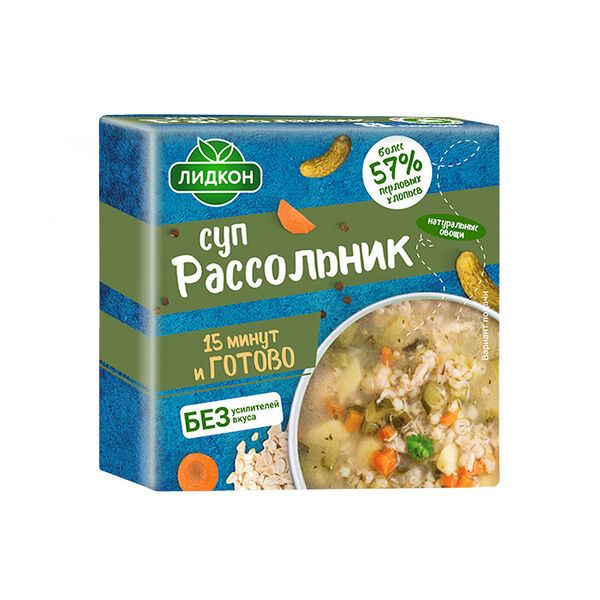 Суп Рассольник ЛИДКОН вес 180 г.