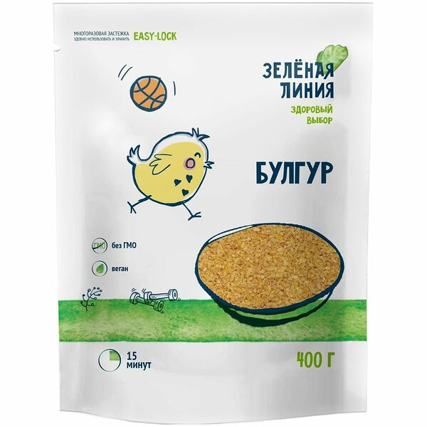 Булгур из пшеницы Зелёная Линия, 400г