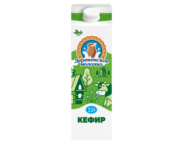 Деревенское молочко Кефир 2.5%, 500 мл