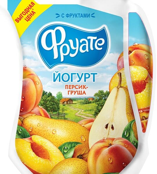 Йогурт питьевой Фруате Персик-груша 1.5% 950г