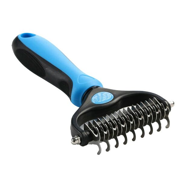 Инструмент для стриппинга для собак SIMA LAND Пижон двухстор.шир., 17 лезв.,с рифл.ручкой, 17,5х10см