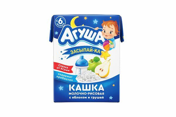 Каша детская Агуша Засыпай-ка рисовая с грушей и яблоком