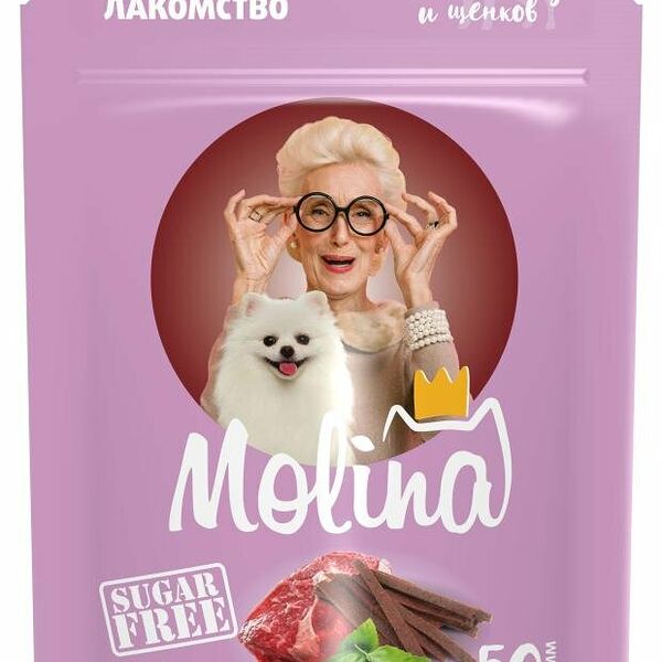 Лакомство для собак Molina нарезка из говядины