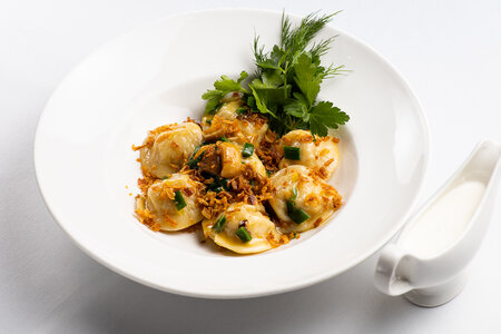 Вареники с картофелем и грибами