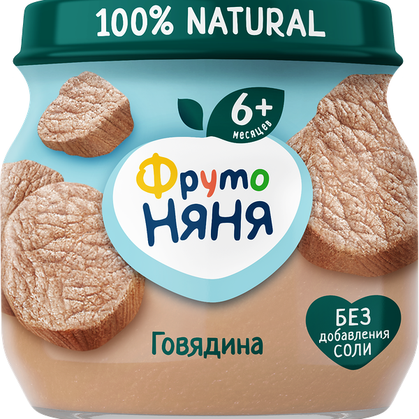 Пюре мясное говядина вес 80г ДП ФРУТОНЯНЯ