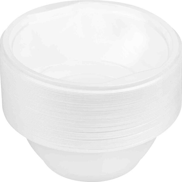 Тарелки глубокие Мистерия белые 0,6 литров, 50 шт.