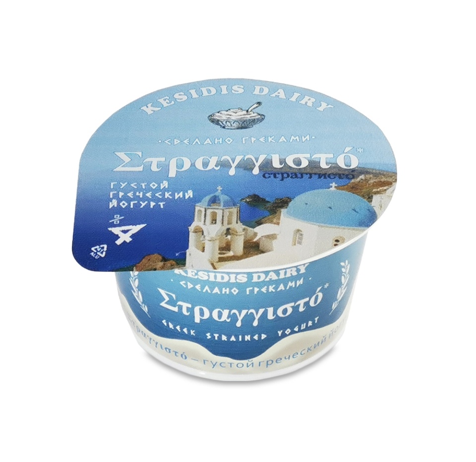 

Йогурт Kesidis Dairy Straggisto Классический по-гречески густой 4% 200 г