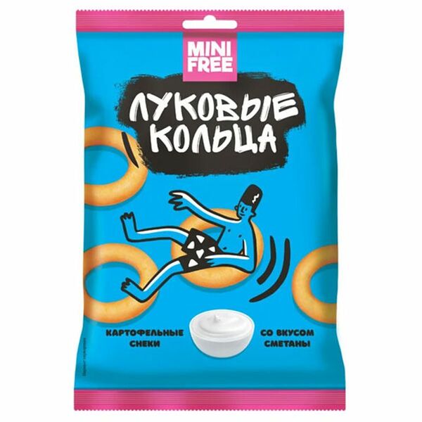 Кольца луковые со вкусом сметаны ТМ Mini Free (Мини Фри)