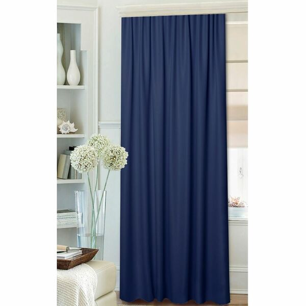 Портьера Софт-рогожка, размер: 200х270см, без подгиба, на шторной ленте, синий