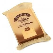 Сыр п/тв Брест-Литовск сливочный 50% фас нарезка-брусок 500г