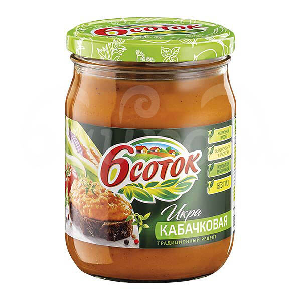 Икра из кабачков 6 Соток 500мл ст/б