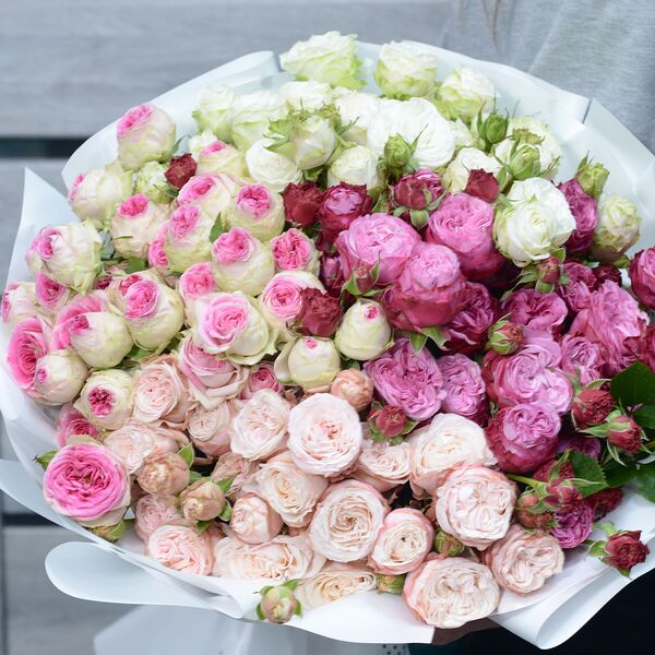 Манди кустовые пионовидные розы