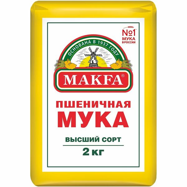 Мука пшеничная Makfa высший сорт