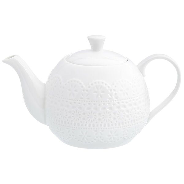 Чайник Кружево 1,1л, фарфор