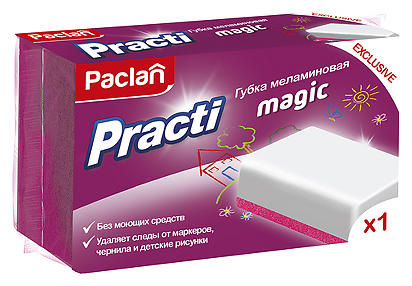 Губка Paclan Practi меламиновая, 1 шт.