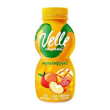 

Продукт овсяный питьевой ферментированный Velle Мультифрукт, 250мл