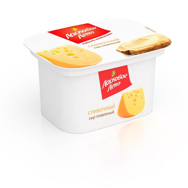 Сыр плавленный Сливочный 45% 350г Ласковое Лето