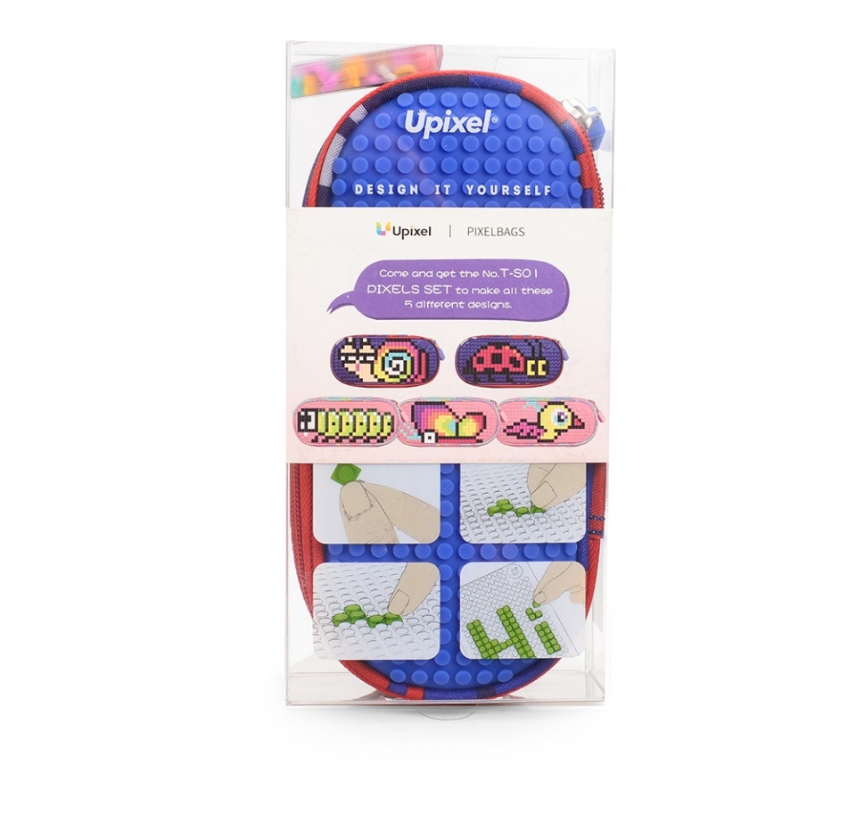 

Пенал пиксельный школьный Upixel Super Class Pencil Case, синий