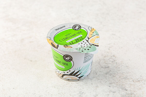 Десерт на кокосовой основе с семенами чиа