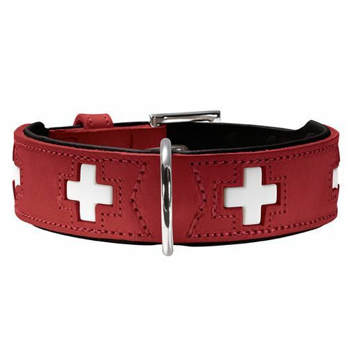 Ошейник кожаный Hunter Swiss 47 - 54 см., Красный
