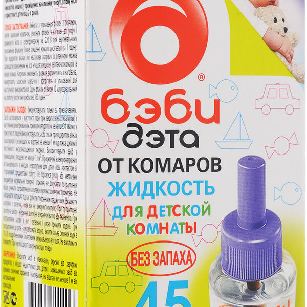 Жидкость Бэби Дэта от комаров для детской комнаты 45 ночей 30 мл