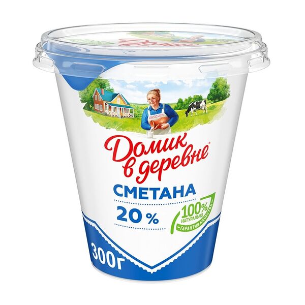 Сметана Домик в деревне 20%