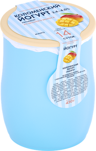 

Йогурт Коломенский Манго 3.4%-4.5% 450 г