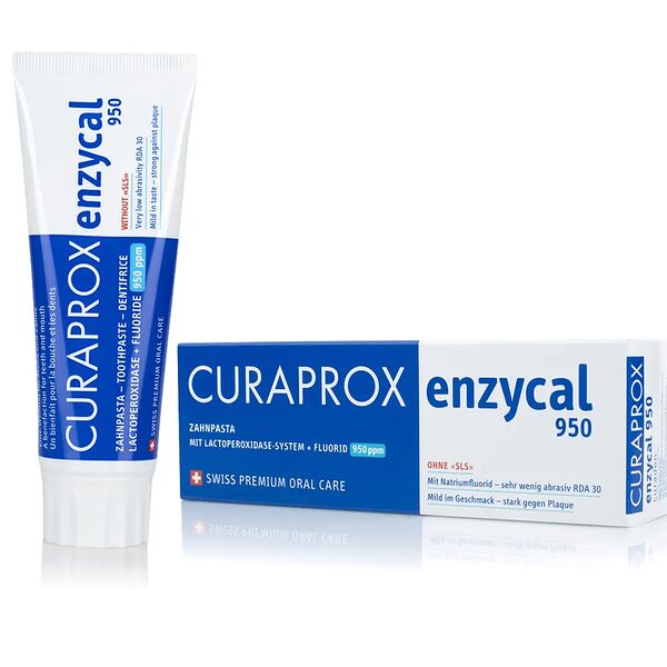 Зубная паста с содержанием фторидов менее 0.15% Curaprox Enzycal 950 ppm