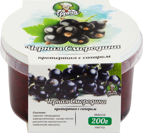

Черная смородина УДАЧА протертая с сахаром, 200г