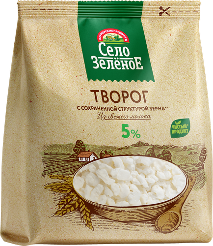 

Творог Село Зелёное с сохранённой структурой зерна 5% 200 г