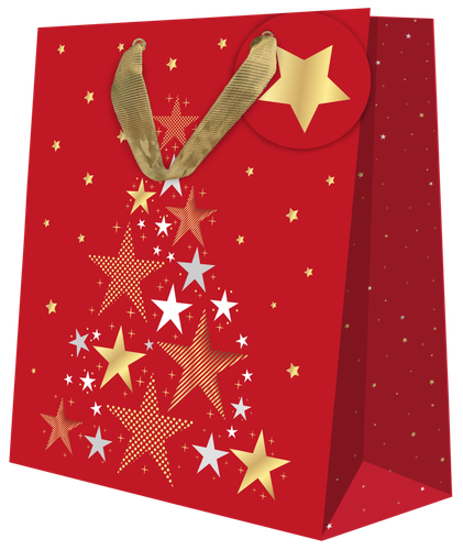 

Пакет подарочный Евролюкс 36x26x14 см 1 шт., дизайн в ассортименте