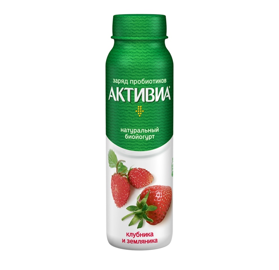 

Йогурт Активиа питьевой натуральный Клубника-Земляника 2% 260 г