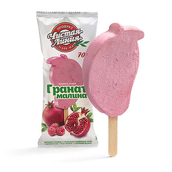 Мороженое пломбир Чистая Линия Эскимо Гранат-Малина, 70г