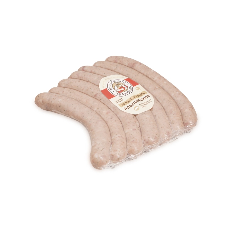 

Колбаски гриль Мясной Дом Ивановых Альпийские в/у Россия