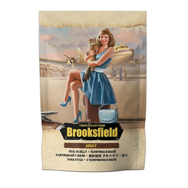 Brooksfield Adult Veal Телятина в желе пауч для кошек 85 г