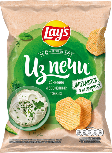 

Чипсы картофельные Lay's Из печи Сметана и ароматные травы 85 г
