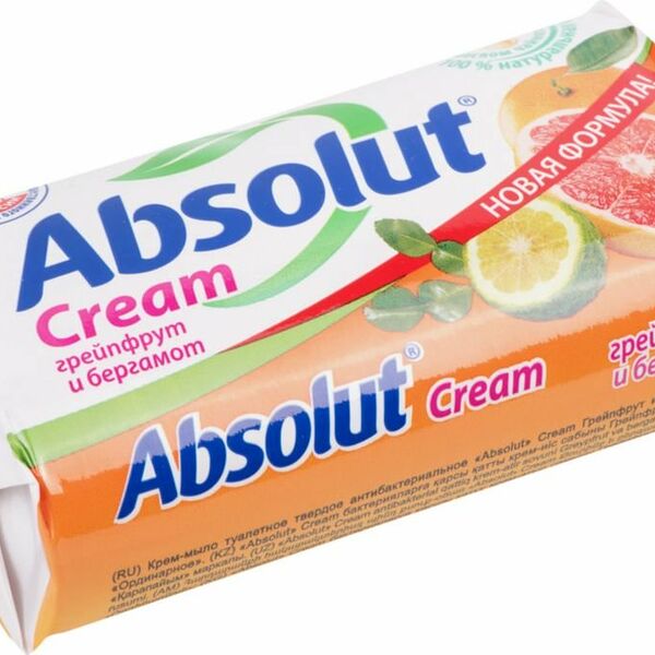 Крем-мыло антибактериальное туалетное Absolut Cream грейпфрут и бергамот