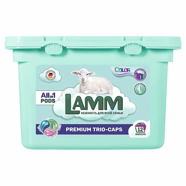 Капсулы для стирки Lamm Color, 12х15г