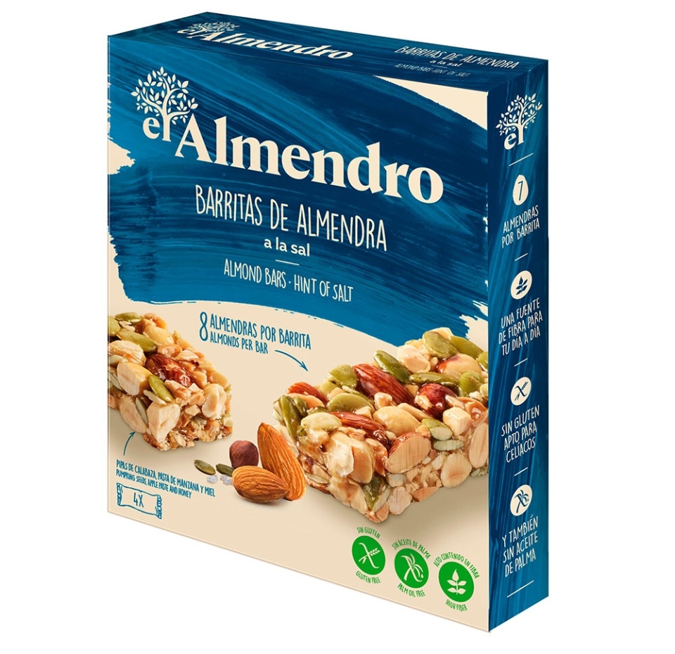 

Батончик ореховый из миндаля и фундука El Almendro с солью