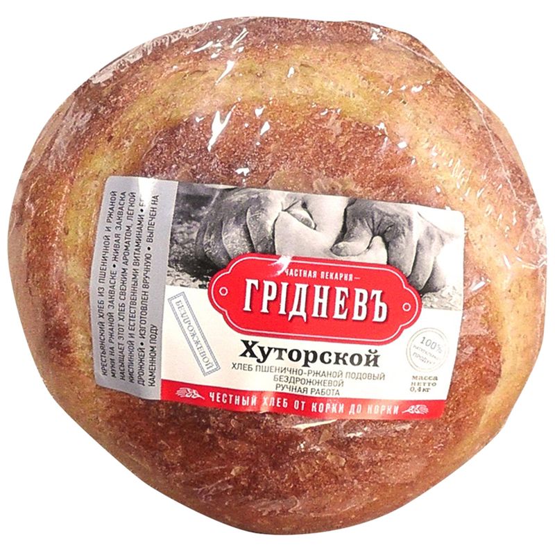 

Хлеб пшенично-ржаной Грiдневъ Хуторской 400г